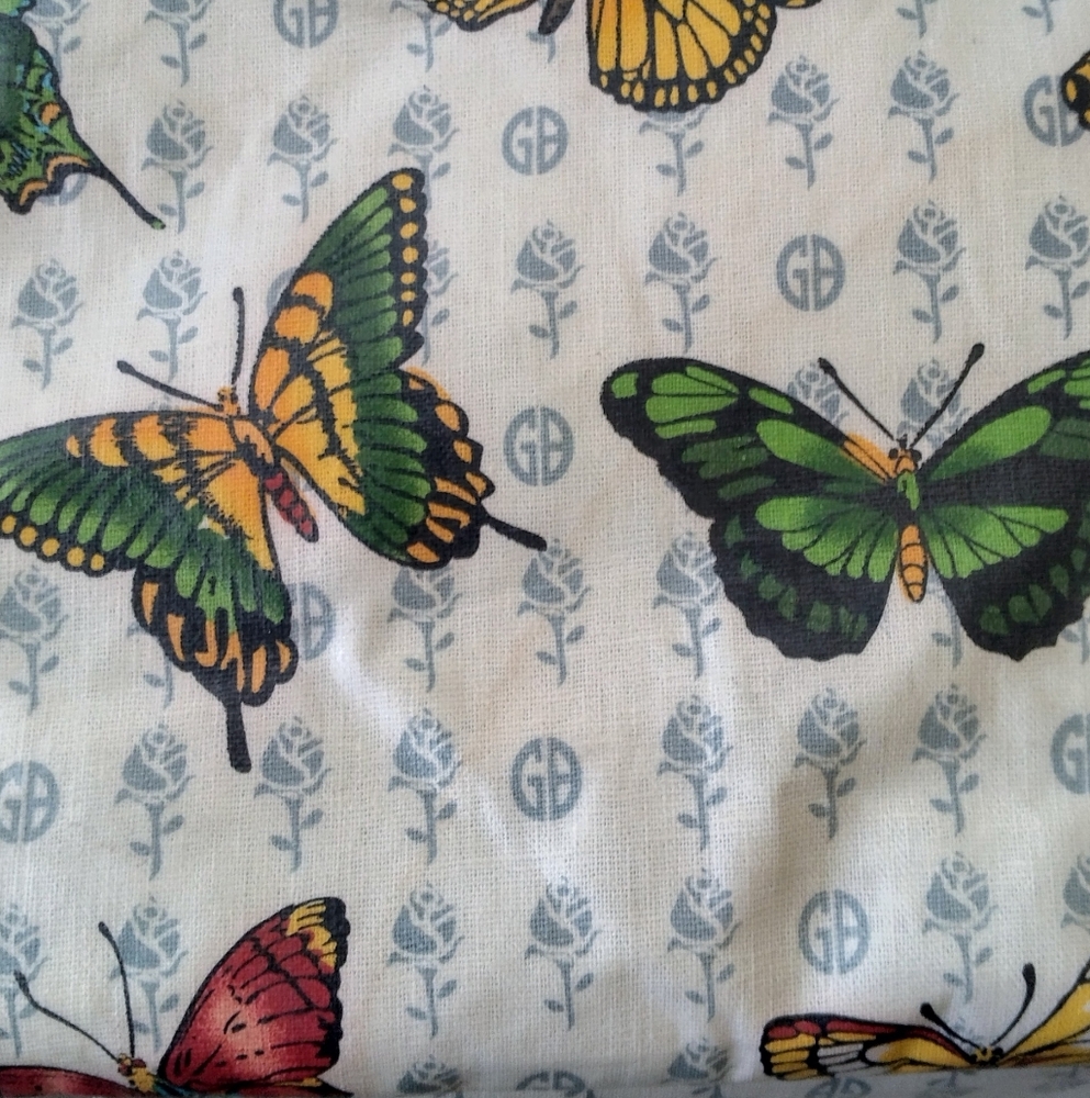 Vintage Giani Bernini Butterflies Handbag Tote Bag Purse - Picture 11 of 16